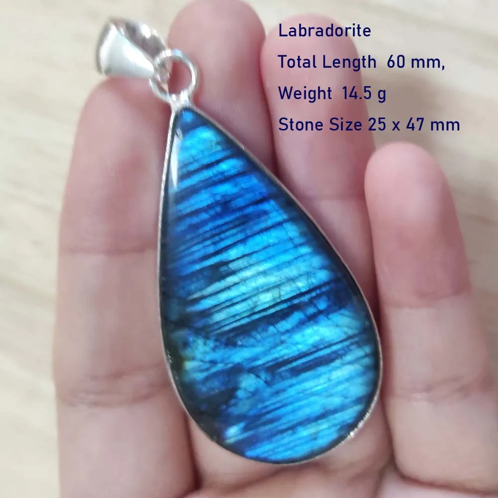 Echter Labradorit Anhänger Damen Schmuck Geschenk