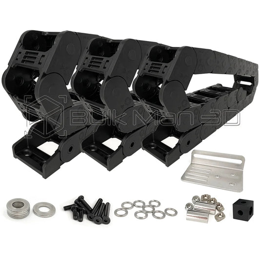 BulkMan3D QS25x50 R40 Kabelschleppketten-Set, nicht öffnende Kunststoff-Schleppleitung, Kabelträger für Ultimate Bee CNC-Maschine