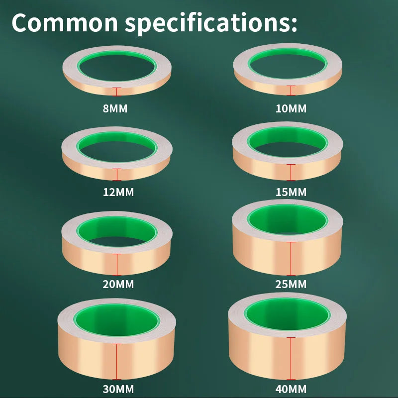 Doppelseitig leitfähiges Kupfer folien band für emi rf-Abschirm kreise repariert 0,06mm hoch klebendes selbst klebendes bieg bares Klebeband