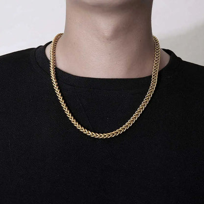 Hip Hop Schmuck pvd plattiert Herren 6mm Edelstahl Franco Seil Kette Halskette 16-26 "für Männer Frauen Geschenk