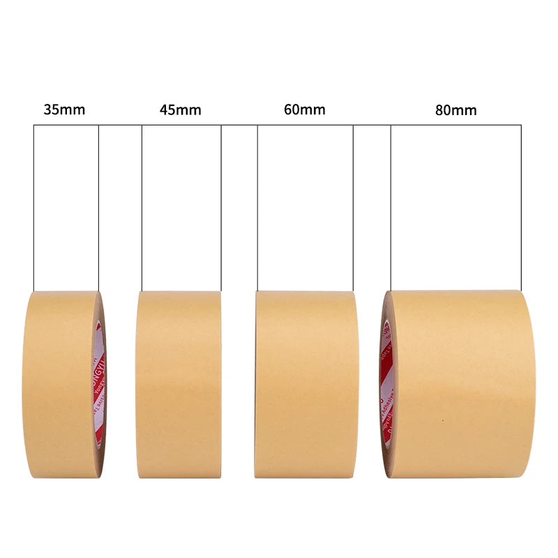 Hochwertiges Kraftpapierband – selbstklebend, 50 m, starke Verklebung, biologisch abbaubares Verpackungsband für den täglichen Gebrauch im Büro, braun