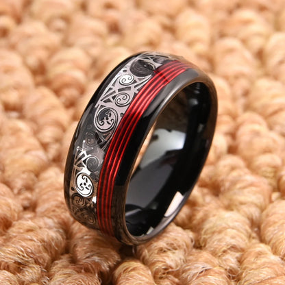 Schwarzer 8 mm Wolframcarbid-Ring für Herren, Ringe, Bague Homme, Pareja de Sundae, Modeschmuck, Eheringe, Verlobungsringe