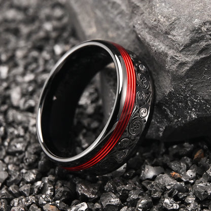 Schwarzer 8 mm Wolframcarbid-Ring für Herren, Ringe, Bague Homme, Pareja de Sundae, Modeschmuck, Eheringe, Verlobungsringe
