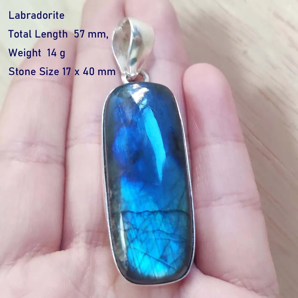 Echter Labradorit Anhänger Damen Schmuck Geschenk