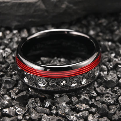 Schwarzer 8 mm Wolframcarbid-Ring für Herren, Ringe, Bague Homme, Pareja de Sundae, Modeschmuck, Eheringe, Verlobungsringe