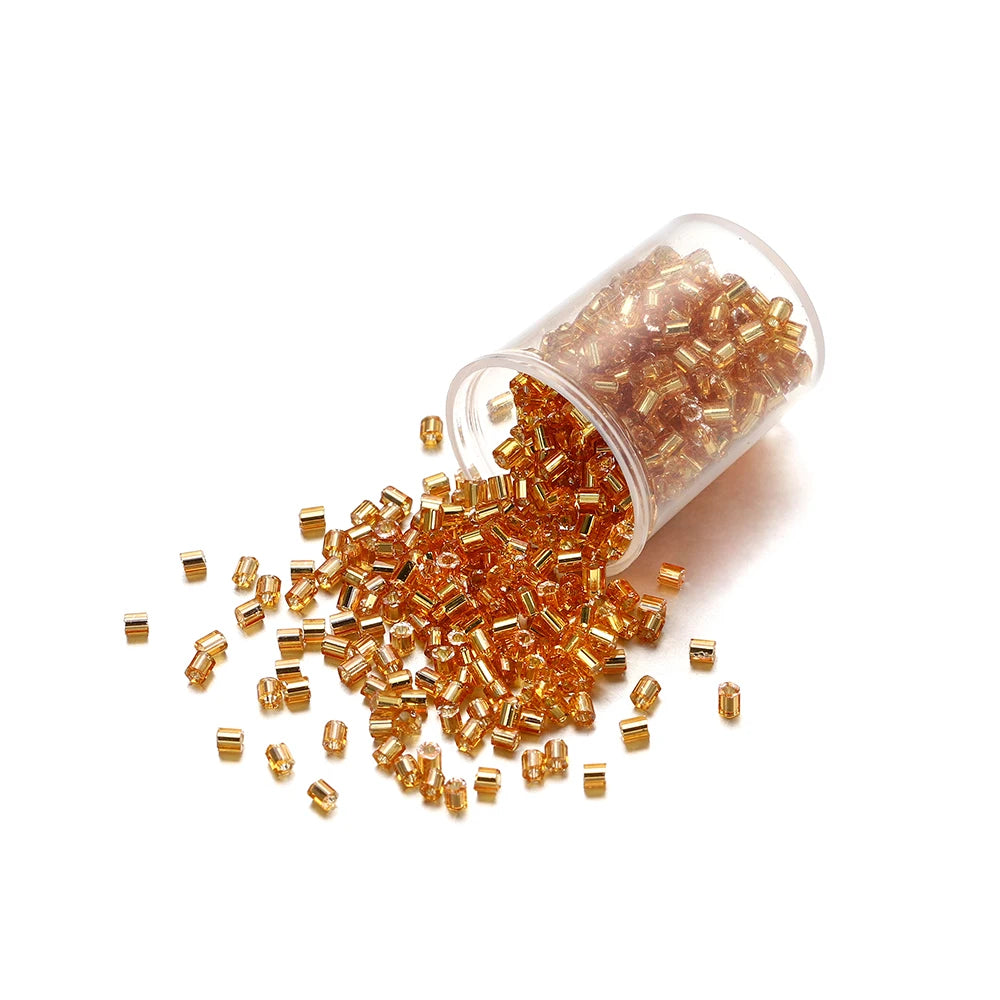 1000/1800 Stück 2 mm sechseckige tschechische Glas zylindrische lose kleine Samennadelperlen für DIY-Armbänder, Halsketten, Schmuckherstellung