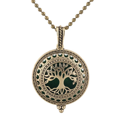 Neue Aroma Kaleidoskop Retro Halskette Antike Medaillon Anhänger Magnetische Parfüm Ätherisches Öl Diffusor Medaillon Aromatherapie Schmuck