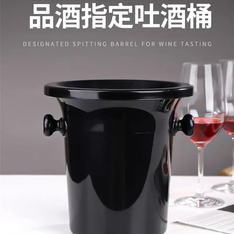 Aixiangru Wein- und Champagnerspülbehälter, Weinverkostungs-Spülbehälter 1L, Schwarzes Weinfass 3L/1L