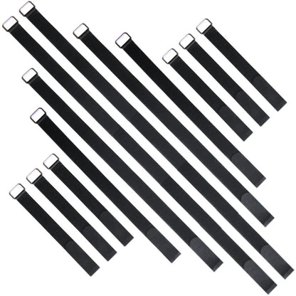10 teile/los 2cm Breite Nylon Haken und Schleife Krawatten Unten Riemen mit Metall Schnalle Befestigungs Kabel Riemen Einstellbar Mehrweg cablt Krawatten