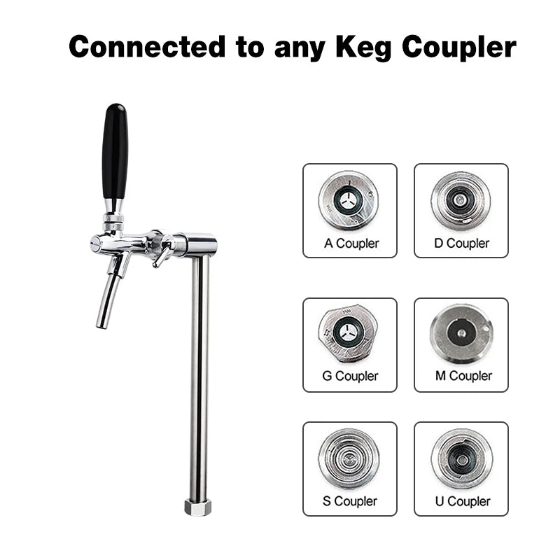Vertikaler Bierhahn-Stangenfass-Kupplungs adapter mit verstellbarem Bierhahn, einfacher Bierturm mit G5/8-Gewinde für Ballschloss-Fass party