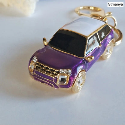 Heißer verkauf Kristall Auto Schlüssel Kette Neue metall Abwechslungsreiche Schlüssel Halter Mode Tasche Charme Zubehör Strass Schöne Schlüsselbund K1724