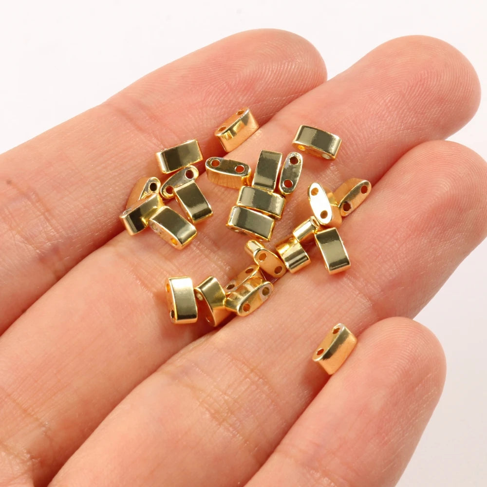 Natürliche Stein Zwei Loch Hämatit Stein Mineral Lose Spacer Perlen Für Schmuck Handgemachte Diy Armband Halskette Ohrringe Tila