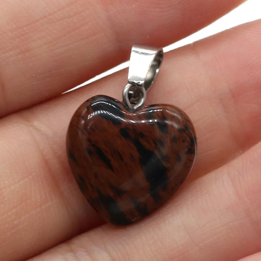 Heißer Verkauf Mode Natürliche Herz-förmigen Halb-wertvolle Rose Quarz Stein Anhänger Charme für Schmuck Machen DIY Halskette 16x16mm 1PC
