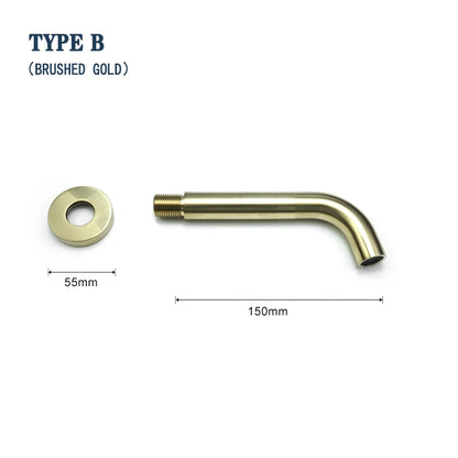 Messing Gold Chrom Schwarz Grau Auslauf Bad Mischer Waschbecken Wasserhahn Becken Eitelkeit Wasser Armaturen 150/200/250 MM Wasserhahn Ersatz Ausläufe