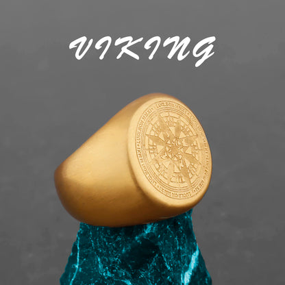 Nordic Viking Edelstahl Ring Anker Kompass Baum des Lebens Viking Rune Wolf Männer und Frauen Ring Schmuck Fabrik Großhandel