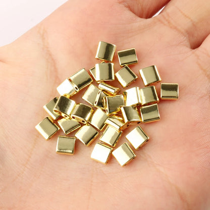 Natürliche Stein Zwei Loch Hämatit Stein Mineral Lose Spacer Perlen Für Schmuck Handgemachte Diy Armband Halskette Ohrringe Tila