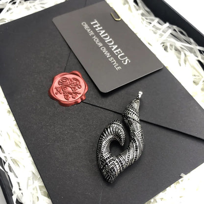 Anhänger Haken Maori Afrika Ornament Schädel Drachen Feder Eidechse Anker Ethnische Schmuck Europa Bijoux Geschenk Für Frau & Männer