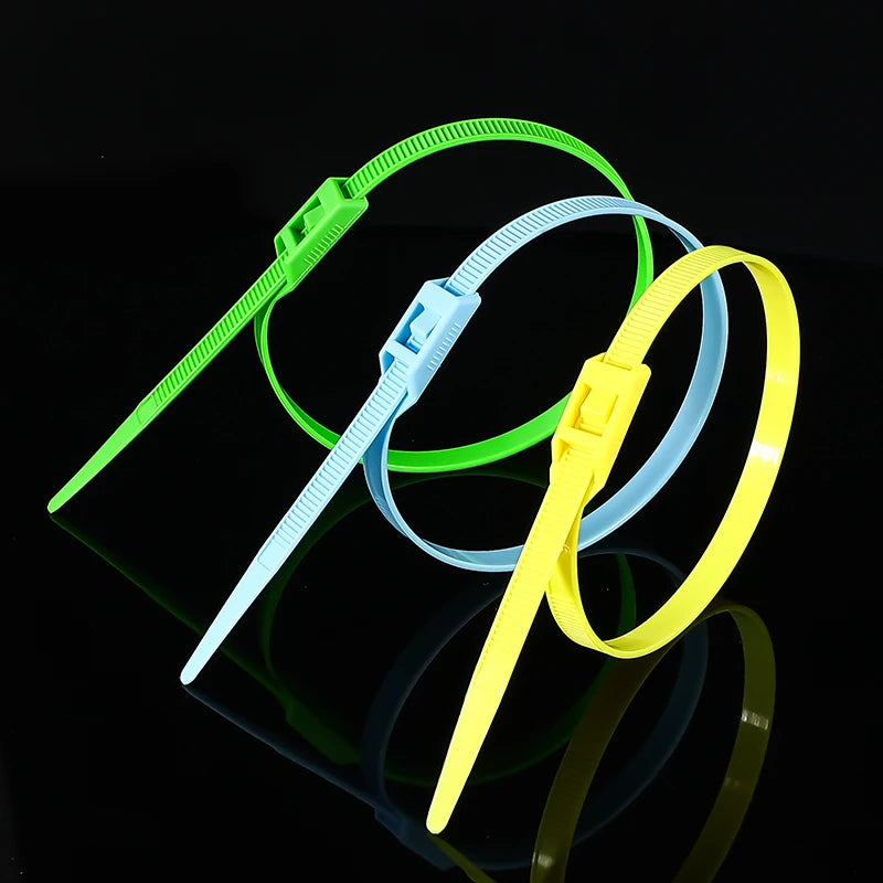 100 Pcs von Self-locking Kunststoff Nylon Krawatte Farbe 8*350 Kabelbinder Befestigungs Ring Kabelbinder Nylon kabel Krawatte kinder paradies