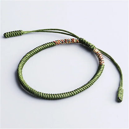 Multicolored Thread Bracelet, Tibetan Buddhism, Love, Lucky Charm, Tibetan Bracelets and Bangles for Women and Men, Handmade Knotted Rope
