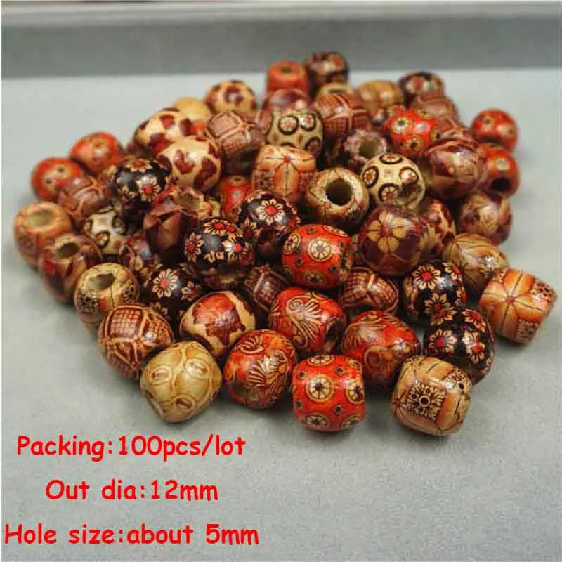Louleur Hohe Qualität Vintage Natürliche Große Loch Holz Perlen Für Halskette Armband Charms für Diy Schmuck Machen Haar Zubehör