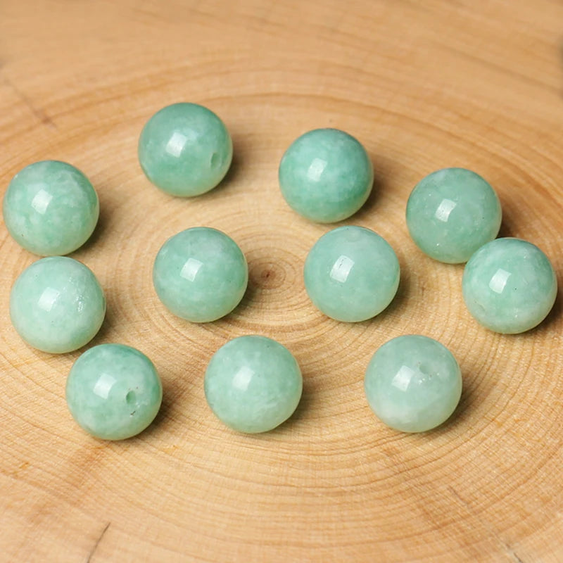 4A natürliche Jade Chalcedon Einzelperle DIY Perlen Schmuckherstellung