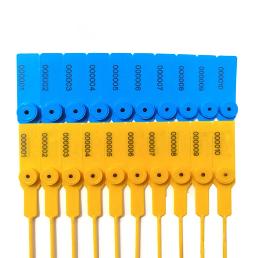 100 Stück Anti-Diebstahl-Behälter-Dichtungsschloss, Einweg-Kunststoffdichtungen, selbstsichernde Nylon-Kabelbinder, es kann individuell angepasst werden, Logo 28 cm