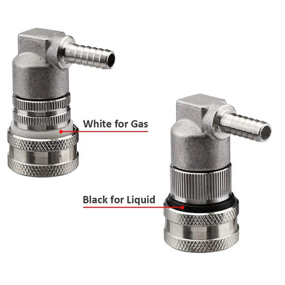 Edelstahl-Kugelverriegelung zum Trennen von selbstgebrauten Bierfass, Schnellkupplung, Corny Keg Dispenser, Gas/Flüssigkeit, 1/4 Zoll Stange und 1/4 Zoll MFL