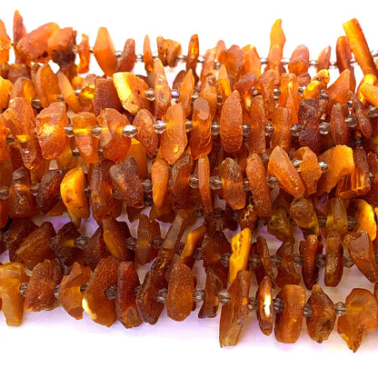 Veemake Orange Bernstein natürliche Edelsteine DIY rohes Mineral Nugget freie Form lose raue matte Perlen Schmuck Design machen 07345