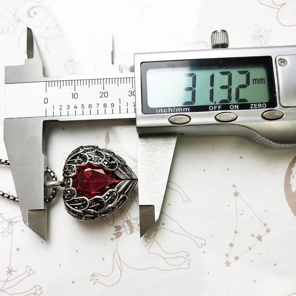 Anhänger Halskette Rot Winged Herz Marke Link Kette Mode Schmuck Europa Stil 925 Stering Silber Geschenk Für Frauen