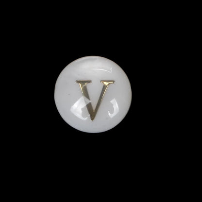 8 mm natürliche 26 Buchstaben weiße Muschel-Alphabet-Abstandsperlen für Schmuckherstellung, DIY handgefertigte Anhänger-Halskette
