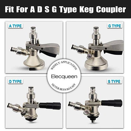 Ball Lock-Umrüstsatz, Sankey Keg-Kupplungsadapter, FPT 5/8 Gewinde, Edelstahl, Ball Lock, Schnellkupplung, Gas- und Flüssigkeitspfosten
