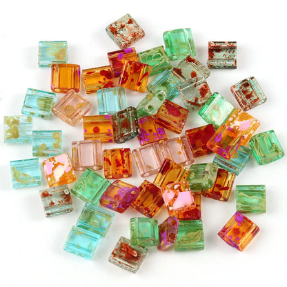 Zwei Löcher Perlen Taidian Seedbeads für Schmuck Machen DIY Armbänder Zubehör Sommer Strand Schmuck 5x5x2mm 50 teile/los