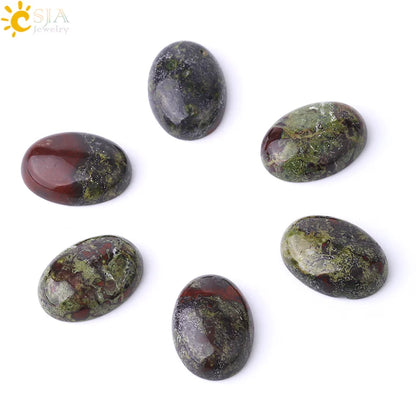 CSJA Natürlicher Drachenblutstein-Cabochon für Handarbeiten, handgefertigter Schmuck, DIY-Herstellung, ovale, lose Edelsteinperlen, 18 x 25, 30 x 40, F833