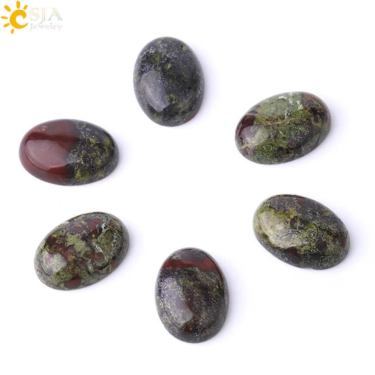 CSJA Natürlicher Drachenblutstein-Cabochon für Handarbeiten, handgefertigter Schmuck, DIY-Herstellung, ovale, lose Edelsteinperlen, 18 x 25, 30 x 40, F833