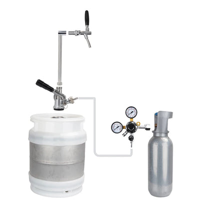 Vertikaler Bierhahn-Stangenfass-Kupplungs adapter mit verstellbarem Bierhahn, einfacher Bierturm mit G5/8-Gewinde für Ballschloss-Fass party