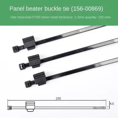 Auto große LKW-Träger Blechs chnalle abnehmbare Nylon Kabelbinder Kabelbinder mit Blech befestigungs sitz Dicke 3mm