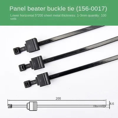 Auto große LKW-Träger Blechs chnalle abnehmbare Nylon Kabelbinder Kabelbinder mit Blech befestigungs sitz Dicke 3mm