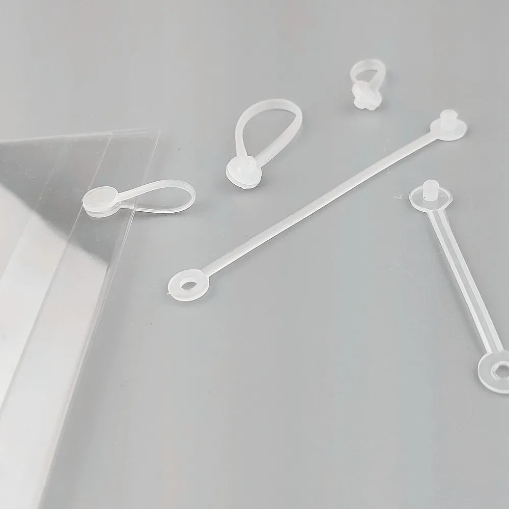1000 stücke Kunststoff hängen Draht Ring Schnalle Lanyard Druckknopf Etikett Karte Tag Halter auf Mesh geneigten Käfig in Einzelhandel geschäften