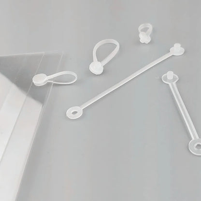 1000 stücke Kunststoff hängen Draht Ring Schnalle Lanyard Druckknopf Etikett Karte Tag Halter auf Mesh geneigten Käfig in Einzelhandel geschäften