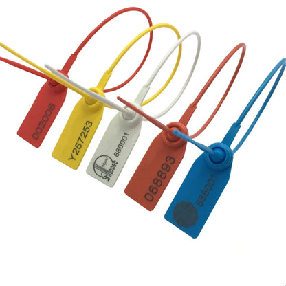 100 Stück Anti-Diebstahl-Behälter-Dichtungsschloss, Einweg-Kunststoffdichtungen, selbstsichernde Nylon-Kabelbinder, es kann individuell angepasst werden, Logo 28 cm