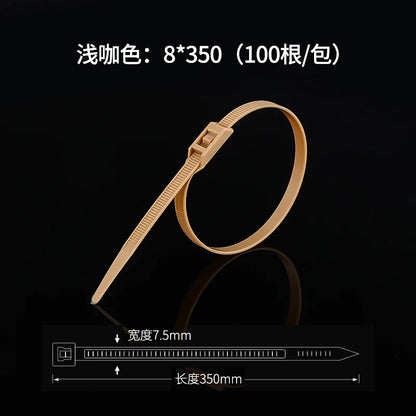 100 Pcs von Self-locking Kunststoff Nylon Krawatte Farbe 8*350 Kabelbinder Befestigungs Ring Kabelbinder Nylon kabel Krawatte kinder paradies