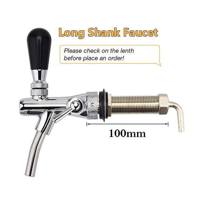 Hause Brauen Bier Wasserhahn, 100mm/120mm Lange Schaft Einstellbare Fassbier Wasserhahn Wasserhahn Kegerator Wasserhahn Spender bar Wein Werkzeuge, Großhandel