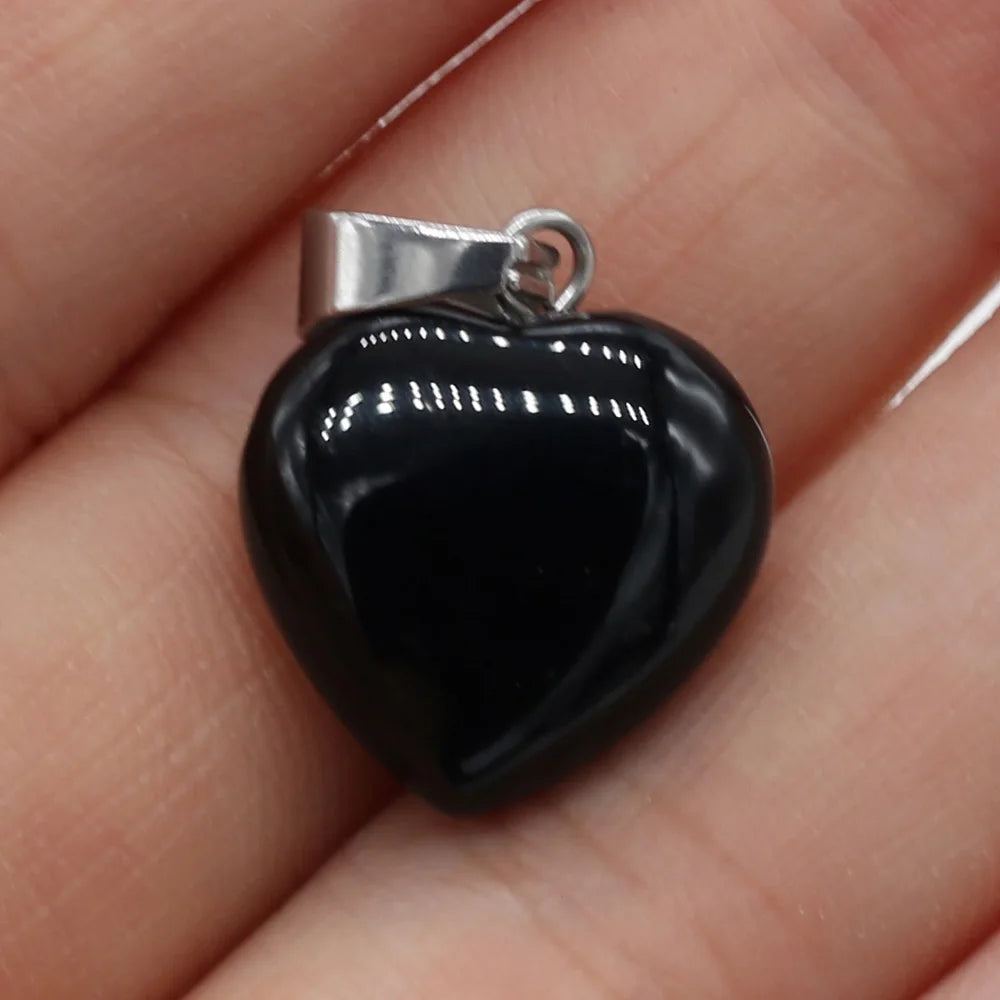Heißer Verkauf Mode Natürliche Herz-förmigen Halb-wertvolle Rose Quarz Stein Anhänger Charme für Schmuck Machen DIY Halskette 16x16mm 1PC
