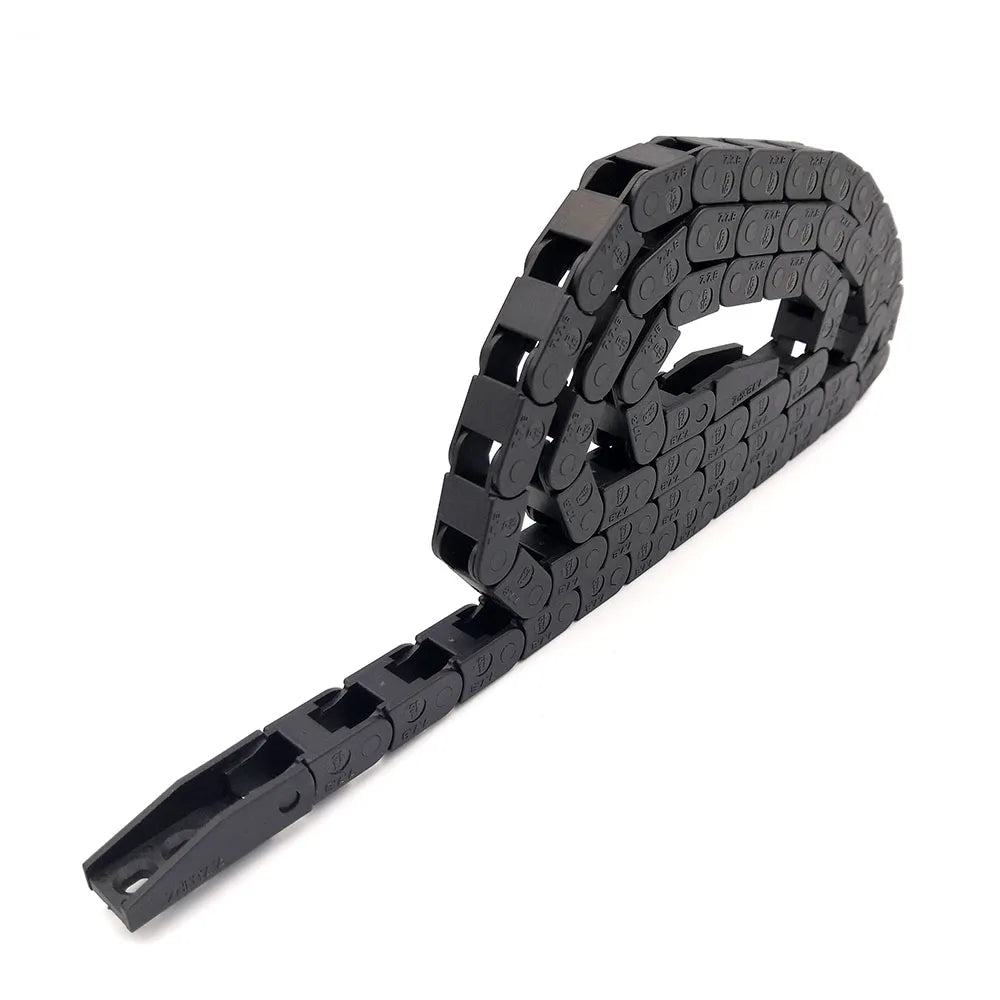 JFLO 1 Meter 5x5mm 7x7mm 10x10mm Schleppkettenbrücke, nicht öffnender Typ, technische Nylon-Kabelschutzkette