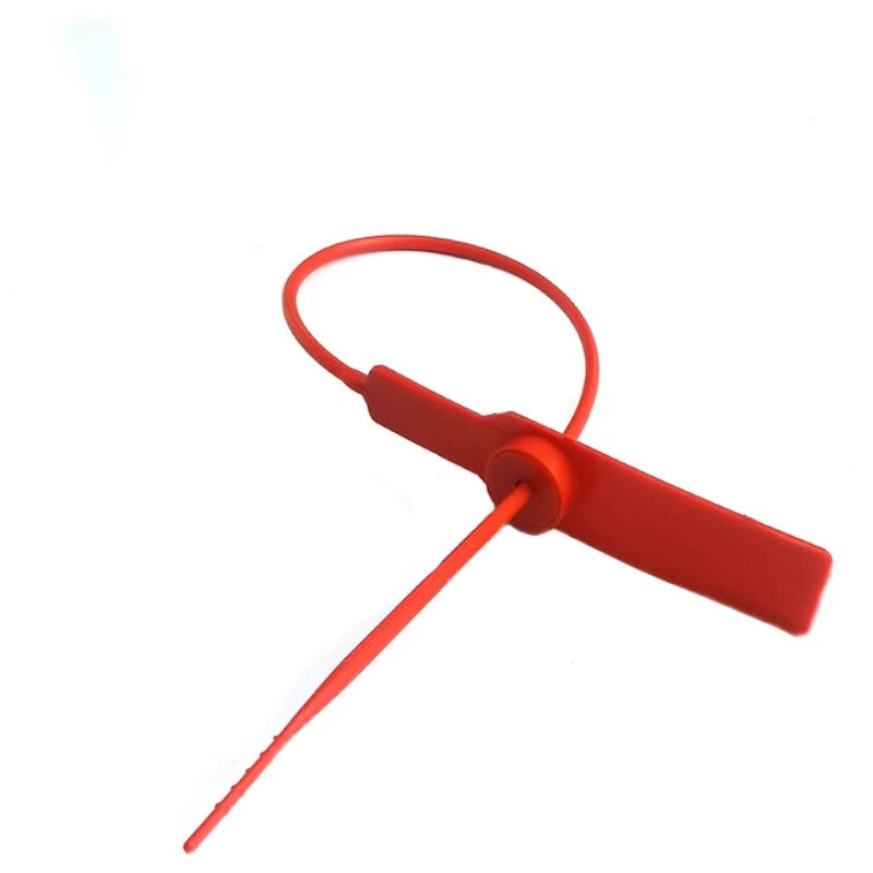 100 Stück Anti-Diebstahl-Behälter-Dichtungsschloss, Einweg-Kunststoffdichtungen, selbstsichernde Nylon-Kabelbinder, es kann individuell angepasst werden, Logo 28 cm