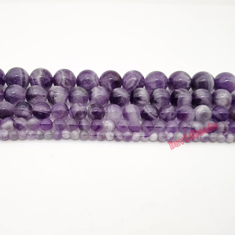 Fabrik Preis Runde Gemischte Lila Farbe Amethysten Perlen Naturstein Perlen 6 8 10 12mm Diy Armband Halskette für Schmuck Machen