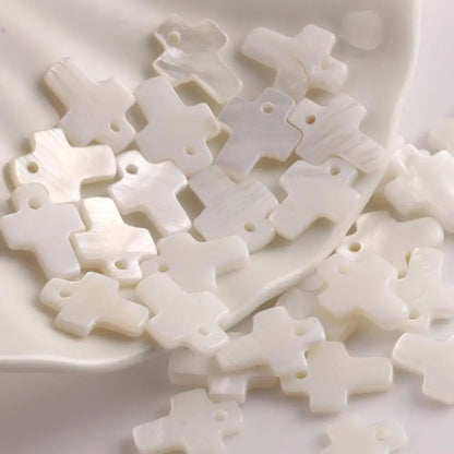 Weißer Stern, rund, Perlmutt-Muschel-Charms, natürliche Muschel-Halsketten-Anhänger für Schmuckherstellung, DIY-Ohrring-Zubehör, 30 Stück