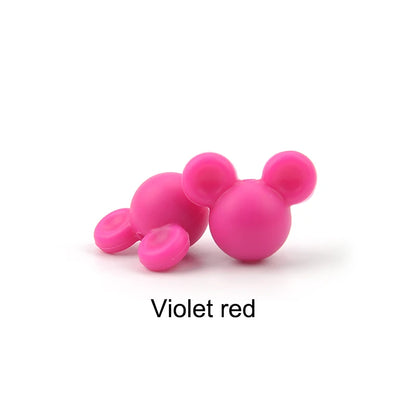 LOFCA Silikonperlen Mausperlen 20 teile/los Lebensmittelqualität Silikonperlen Bunte Kauhalskette Armband Armreif Schmuckherstellung