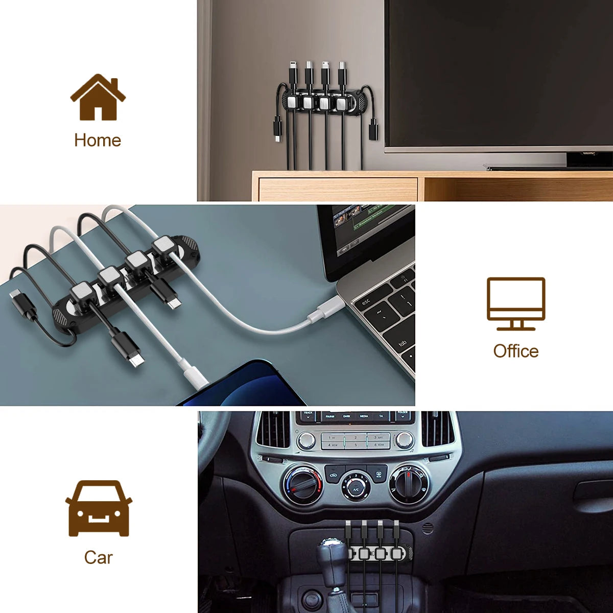Kabel Veranstalter Kabel USB Management Magnetische Kabel Clips Draht Klemmen Power Kabel Halter für Maus Kopfhörer Tastatur Headset