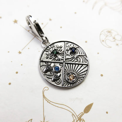 Charme Anhänger 4 Elemente Erde Wasser Luft Feuer Anhänger Edlen Schmuck Geschenk Für Europa Schmuck Frauen & Männer